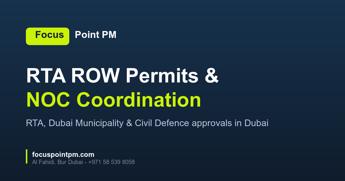 How to Get an RTA Right of Way (ROW) Permit in Dubai